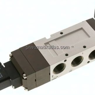 5/3-Wege Magnetventil, G 1/2", Mittelstellung belüftet, 24 V AC