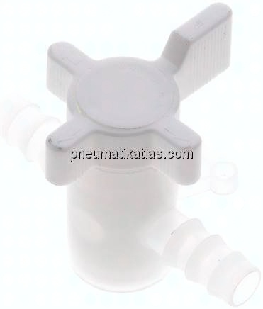 Labor-Schlauchhahn (PVDF), 10 mm