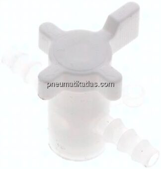 Labor-Schlauchhahn (PVDF), 6 (1/4") mm