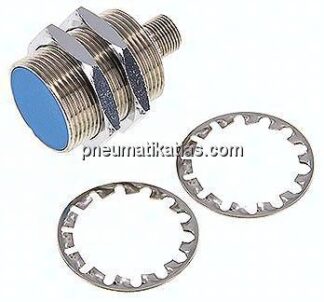 Ind. Näherungschalter, M 30, SN10 - M 12-Stecker (A-codiert, 4-polig)