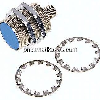 Ind. Näherungschalter, M 30, SN10 - M 12-Stecker (A-codiert, 4-polig)