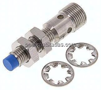 Ind. Näherungschalter, M 8, SN2,5 - M 12-Stecker (A-codiert, 4-polig)