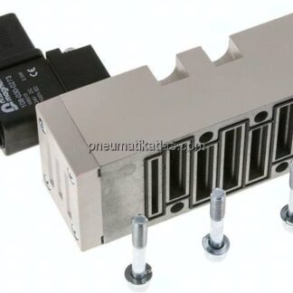 ISO-Ventil (Größe 2), 5/2-Wege, Federrückstellung, 230 V AC
