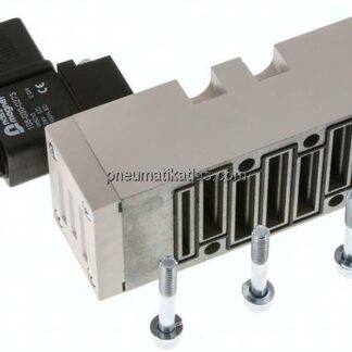 ISO-Ventil (Größe 2), 5/2-Wege, Federrückstellung, 24 V AC