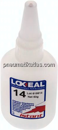 LOXEAL Sekundenkleber, 50 g, Hohe Festigkeit - langsame Aushärtung: für Metall/Metall-Verbindungen,