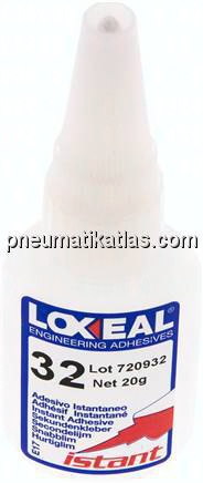 LOXEAL Sekundenkleber, 20 g, Hohe Festigkeit - super schnelle Aushärtung: für Gummi, EPDM und Moosgu