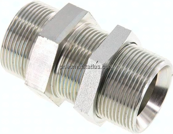Schottnippel, 60°-Kegel G 1-1/2", Stahl verzinkt