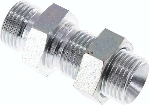 Schottnippel, 60°-Kegel G 1/2", Stahl verzinkt