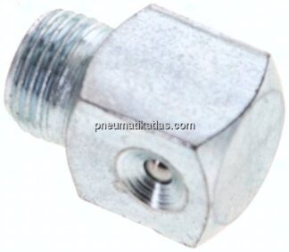 90° Trichterschmiernippel, R 1/8", Stahl verzinkt