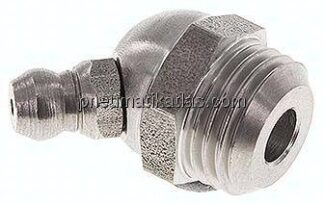 45° Kegelschmiernippel, R 1/4", 1.4305 (6-kant)
