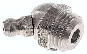 45° Kegelschmiernippel, R 1/4", 1.4305 (6-kant)