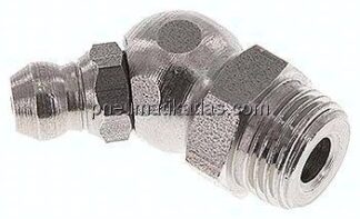 45° Kegelschmiernippel, R 1/8", 1.4305 (6-kant)