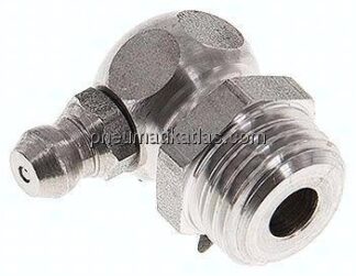 90° Kegelschmiernippel, R 1/4", 1.4305 (6-kant)