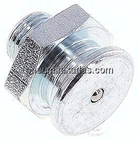 Flachschmiernippel 16 mm, G 1/8", Stahl verzinkt