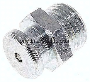 Flachschmiernippel 10 mm, G 1/8", Stahl verzinkt
