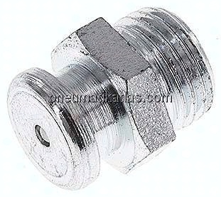 Flachschmiernippel 10 mm, M 10x1, Stahl verzinkt