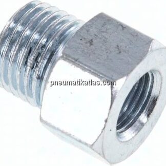 Adapter gerade (Schmiernippel) R 1/4" AG - Rp 1/8" IG