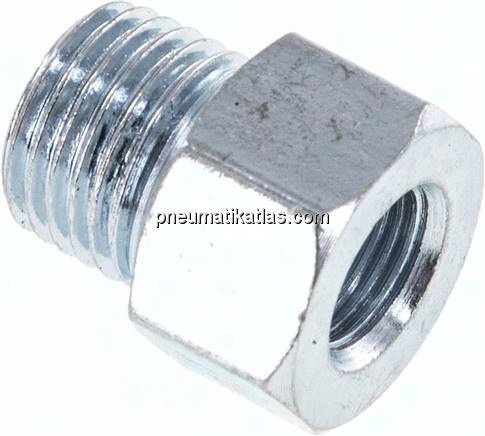 Adapter gerade (Schmiernippel) R 1/4" AG - Rp 1/8" IG