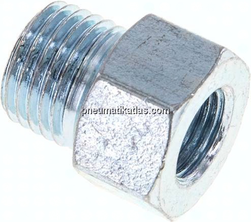 Adapter gerade (Schmiernippel) R 1/4" AG - M 10x1 IG