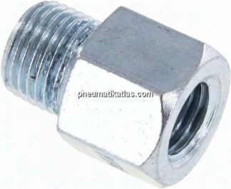 Adapter gerade (Schmiernippel) R 1/8" AG - M 8x1 IG