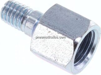 Adapter gerade (Schmiernippel) M 6 (konisch) AG - Rp 1/8" IG