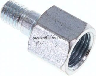 Adapter gerade (Schmiernippel) M 6 (konisch) AG - M 10x1 IG