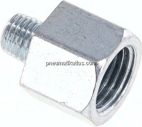 Adapter gerade (Schmiernippel) M 8x1 (konisch) AG - Rp 1/4" IG