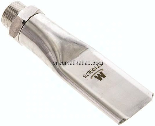 Softy Flachdüse, 29,0, G 3/8", Messing vernickelt