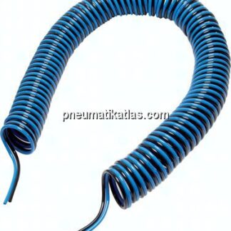 PU-Spiralschlauch 4 x 2mm 2,5mtr. Arbeitsl. Duo-Schlauch (2-fach), axialer Abgang