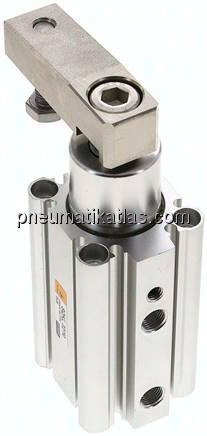 Schwenkspanner / Klemmzylinder Ø 32 mm, Klemmhub 10mm linksschwenkend (schwenkt beim Klemmen gegen d