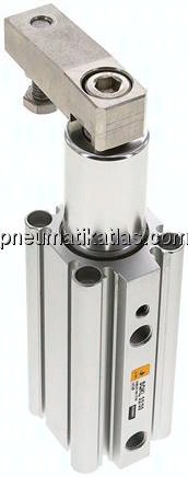 Schwenkspanner / Klemmzylinder Ø 32 mm, Klemmhub 30mm linksschwenkend (schwenkt beim Klemmen gegen d