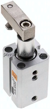 Schwenkspanner / Klemmzylinder Ø 16 mm, Klemmhub 10mm rechtsschwenkend (schwenkt beim Klemmen im Uhr
