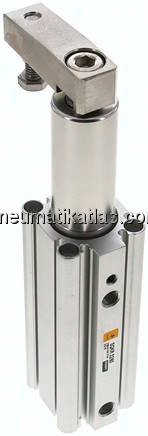 Schwenkspanner / Klemmzylinder Ø 32 mm, Klemmhub 50mm rechtsschwenkend (schwenkt beim Klemmen im Uhr