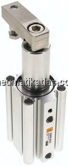 Schwenkspanner / Klemmzylinder Ø 40 mm, Klemmhub 30mm rechtsschwenkend (schwenkt beim Klemmen im Uhr