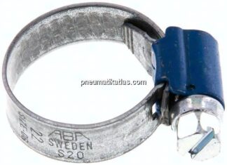 9mm Schlauchschelle 12 - 20mm, Stahl verzinkt (W1) (ABA)