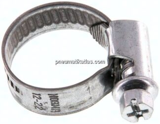 9mm Schlauchschelle 12 - 22mm, Sxtahl verzinkt (W1) (NORMA)