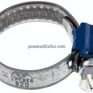 9mm Schlauchschelle 16 - 25mm, Stahl verzinkt (W1) (ABA)