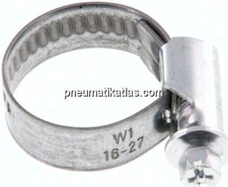 12mm Schlauchschelle 16 - 27mm, Stahl verzinkt (W1) (NORMA)