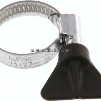 9mm Schlauchschelle 16 - 27mm, Stahl verzinkt (W1) (NORMA)