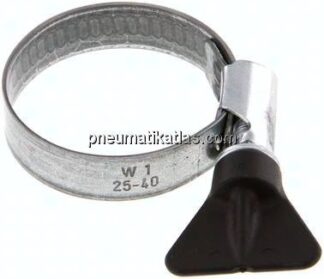 12mm Schlauchschelle 25 - 40mm, Stahl verzinkt (W1) (NORMA)
