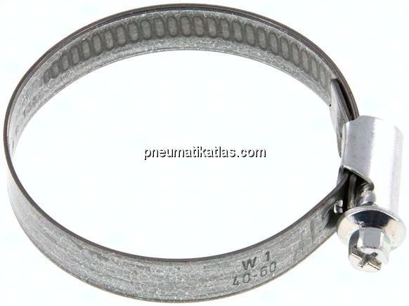 12mm Schlauchschelle 40 - 60mm, Stahl verzinkt (W1) (NORMA)