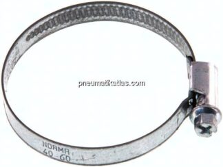 9mm Schlauchschelle 40 - 60mm, Stahl verzinkt (W1) (NORMA)