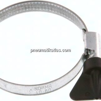 9mm Schlauchschelle 40 - 60mm, Stahl verzinkt (W1) (NORMA)