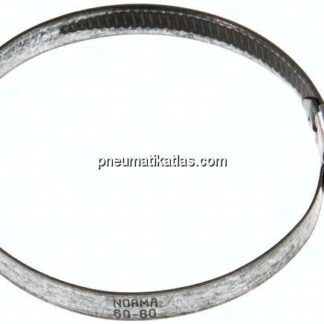 9mm Schlauchschelle 60 - 80mm, Stahl verzinkt (W1) (NORMA)