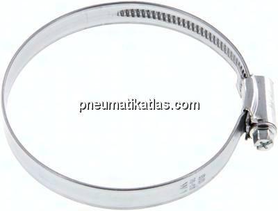 12mm Schlauchschelle 70 - 90mm, Stahl verzinkt (W1) (IDEAL)