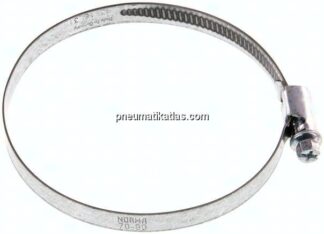 9mm Schlauchschelle 70 - 90mm, Stahl verzinkt (W1) (NORMA)