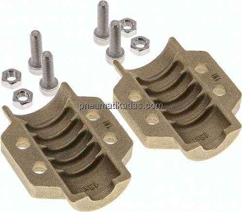 Klemmschalen 24 - 26mm, Messing, EN 14423 (DIN2826)