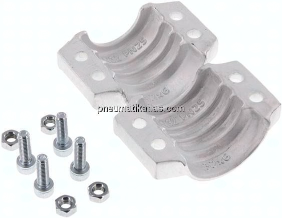 Klemmschalen 43 - 46mm, Aluminium, EN14420-3 (DIN2817)