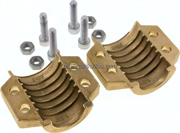 Klemmschalen 53 - 56mm, Messing, EN 14423 (DIN2826)