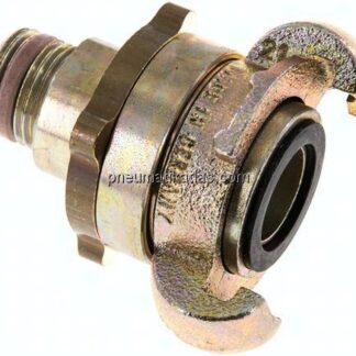 Sicherheits-Kompressorkuppl. G 1/2"(AG), Temperguss verzinkt